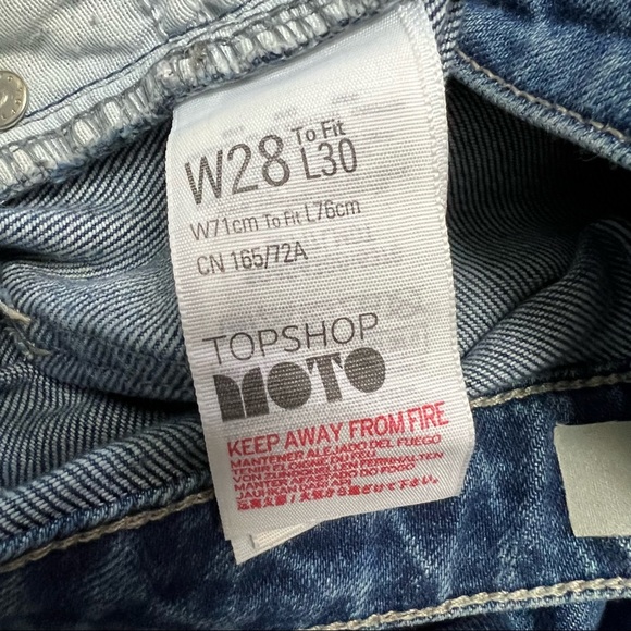 Topshop | Moto Dree Raw Hem Jeans Size W28L30 - Picture 5 of 10